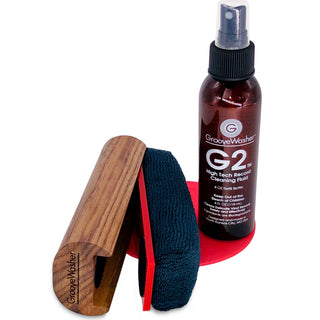 GrooveWasher: Record Cleaner Starter Kit - Walnut