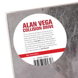 Alan Vega: Collision Drive (Colored Vinyl) Vinyl LP 