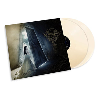 Evanscence 'The Wedding Chant' vinyl record album with a cream-colored translucent double LP and matching printed cover art, shown on a plain white background.