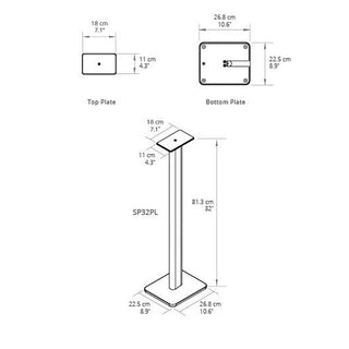 Line Phono: Turntable Stand / 32" Kanto Speaker Stands / Bundle