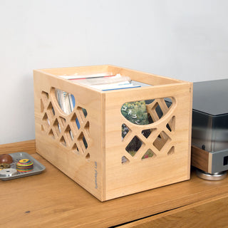 Turntable Lab: Wooden Browser Record Storage Crate for 7" / LPs