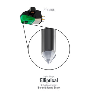 Audio-Technica: AT-VM95E Phono Cartridge (w/ Ellipitical Stylus) - (Open Box Special)