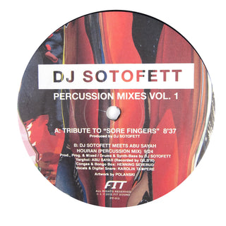 DJ Sotofett: Percussion Mixes Vol.1 Vinyl 12"