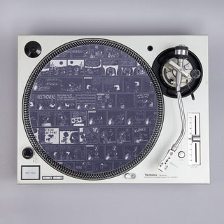 Turntable Lab: Peanuts Comic Strip Record Mat Slipmat - Grey