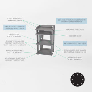 Turntable Stand / Turntable Furniture / Turntable Shelf
