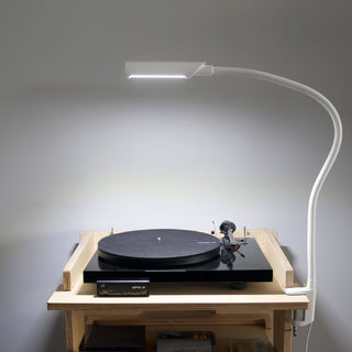 Reliable Corp.: UberLight Flex Turntable Task Lamp - White / Clamp Model - (Open Box Special)